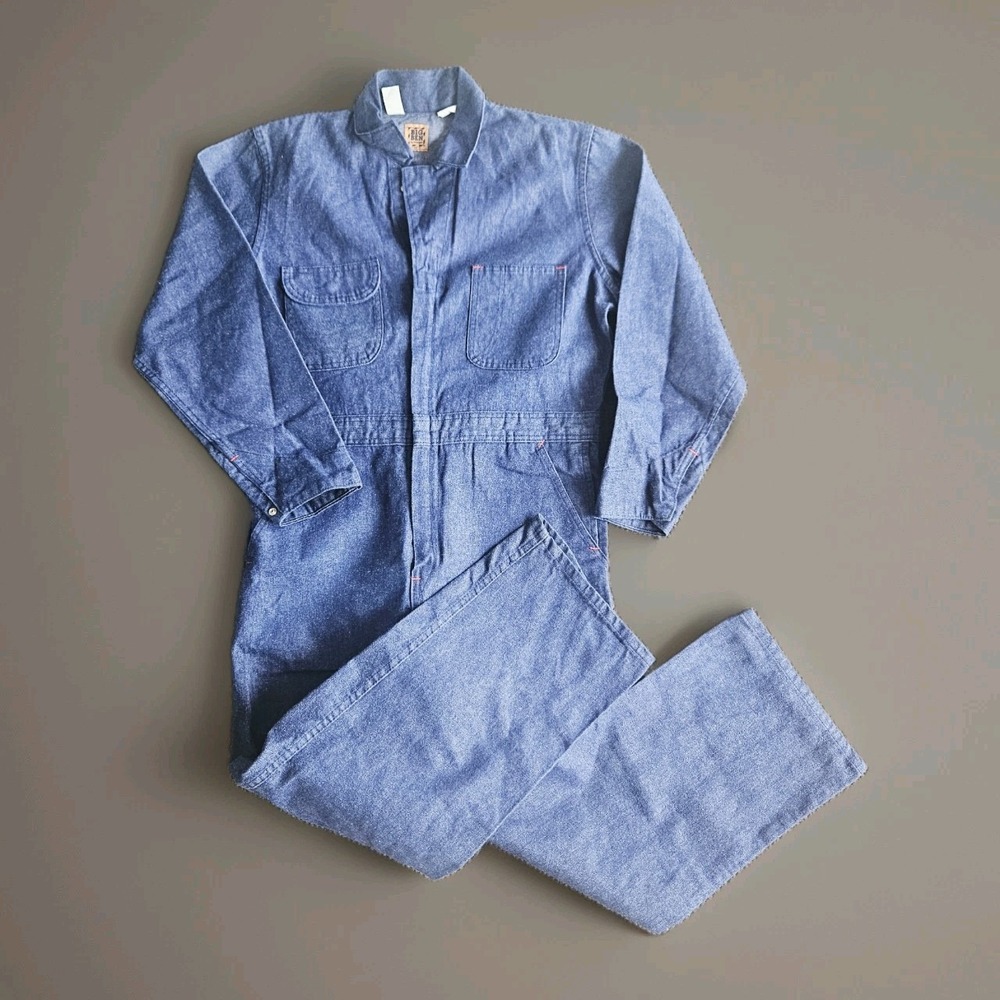 Vtg Big Ben Blue Bell Men's Size 40 Short Coveralls Made In USA 100% Cotton